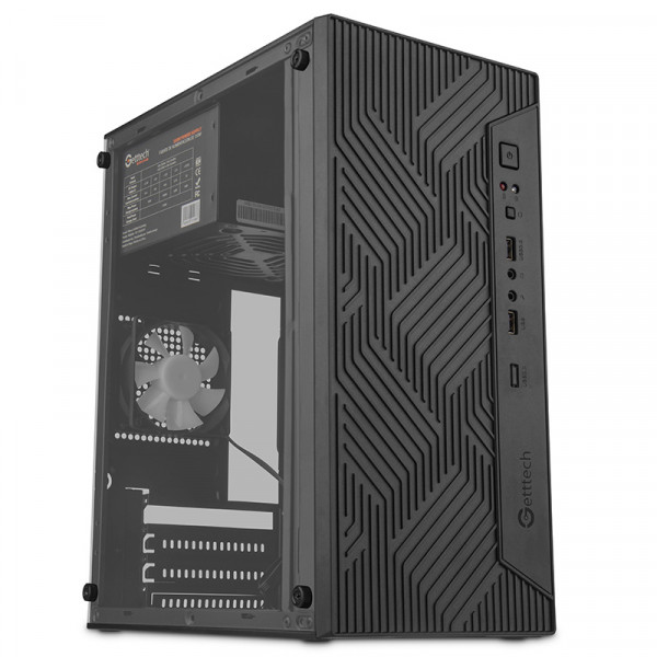 GCS-INOY1-01 - Gabinete Vitro S, Mini-Torre con Fuente 550W, Panel Acrilico.