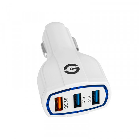 Getttech Car Charger 3 USB Ports Vostok - SKU: GCC-30FC-01