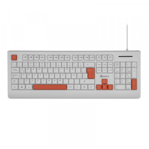 [Getttech] Colorful Wired Keyboard - SKU : GGK-ESMWR-02-WH