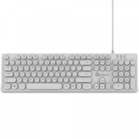 Getttech Backlit Keyboard Ignite, White - SKU: GTI-28201B